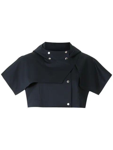 GLORIA COELHO DOUBLE BREASTED CROP COAT