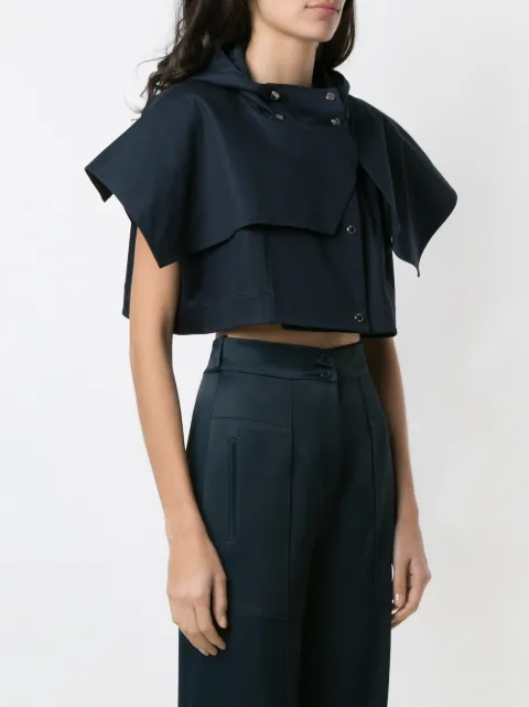 GLORIA COELHO DOUBLE BREASTED CROP COAT