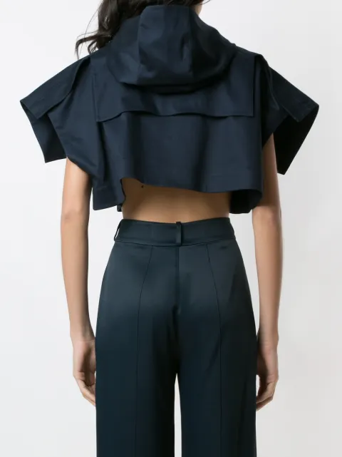 GLORIA COELHO DOUBLE BREASTED CROP COAT