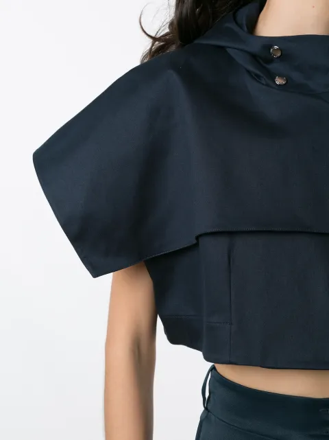 GLORIA COELHO DOUBLE BREASTED CROP COAT