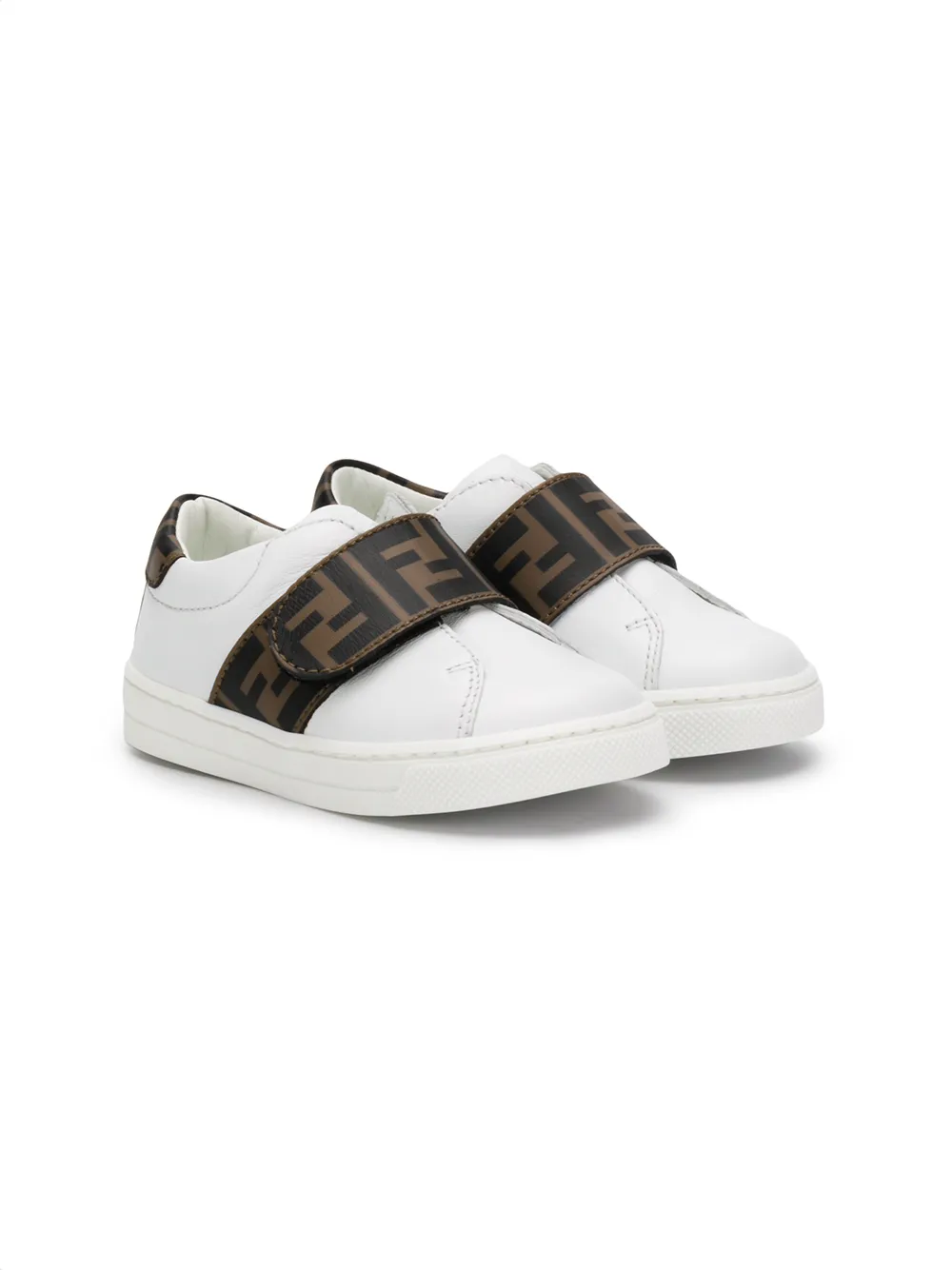 Fendi Kids кроссовки с ремешком и логотипом FF Fendi Kids кроссовки с ремешком и логотипом FF