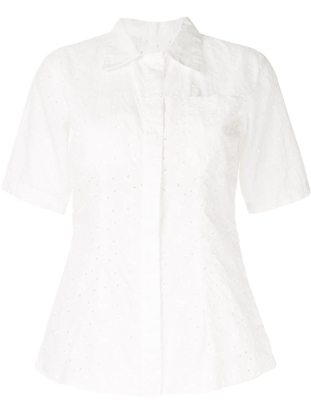 Bambah Embroidered Eyelet Blouse In Weiss