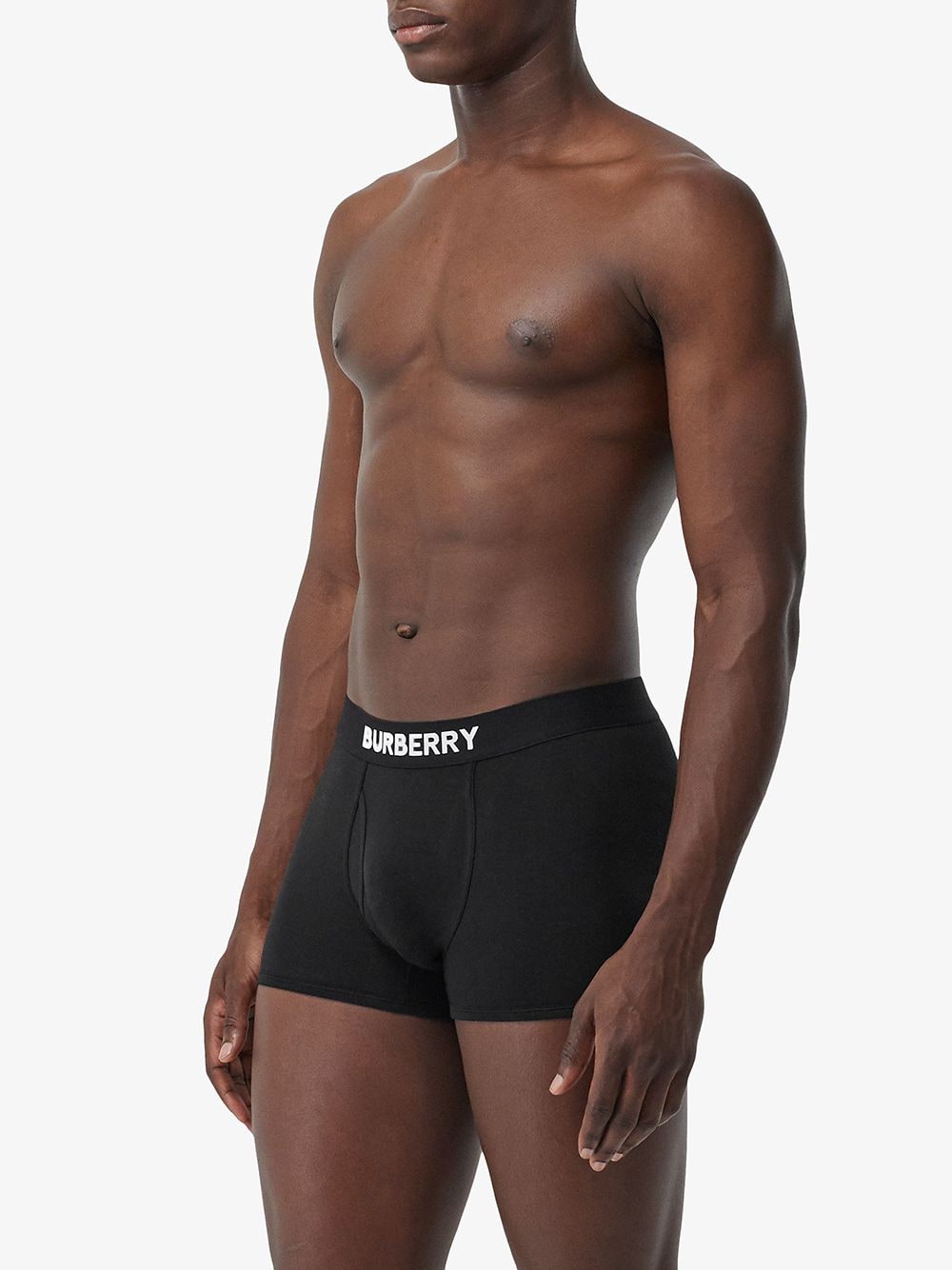Shop Burberry Logo-print Boxer Shorts In Black