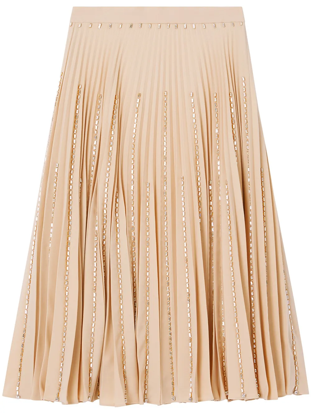 Burberry Skirts Crystal Detail Plissé Soleil Stretch Cady Skirt