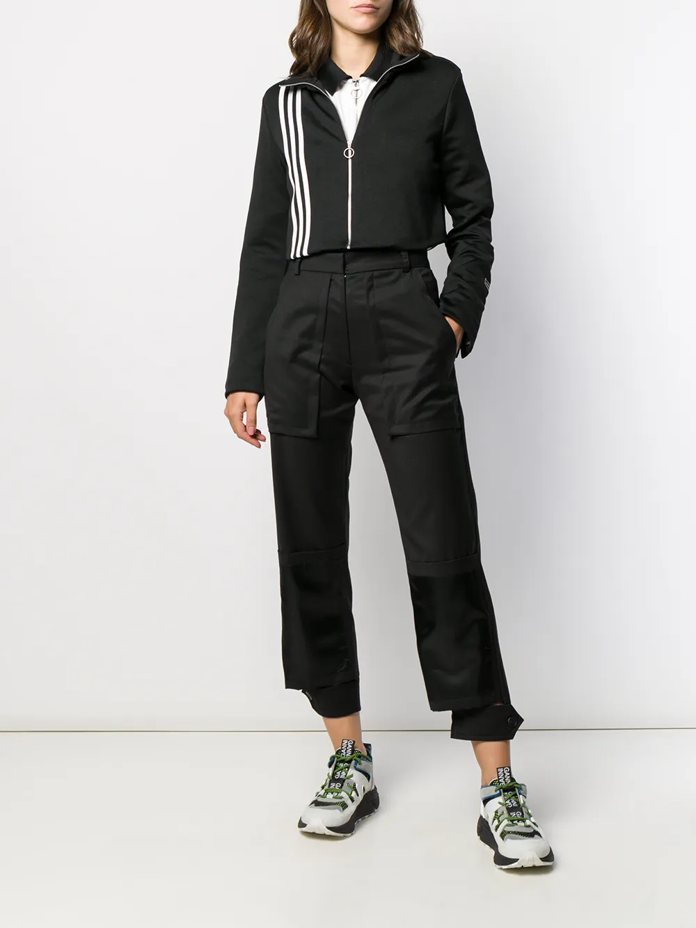  Adidas Cropped Sweatshirt   Schwarz 