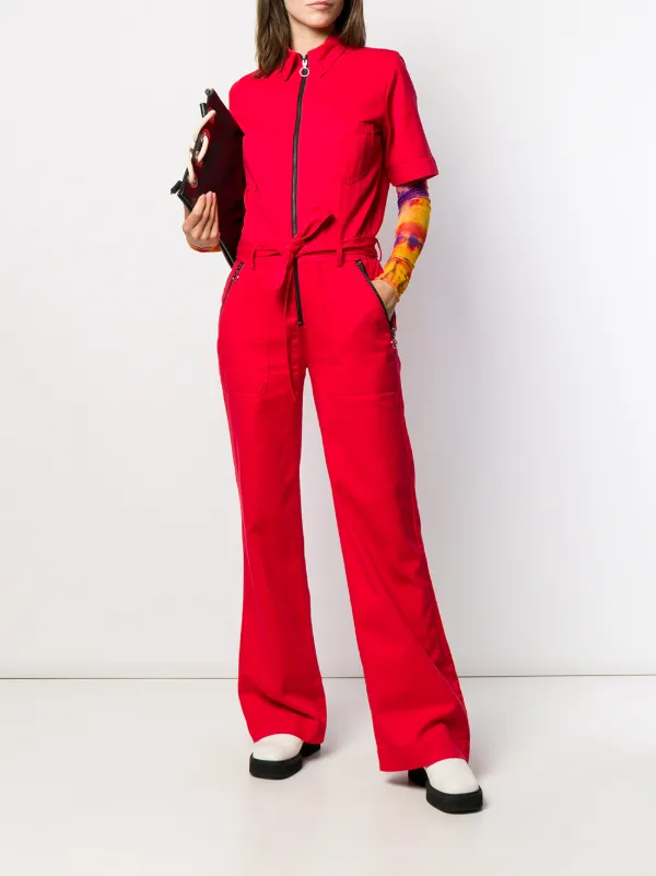 red utility suit