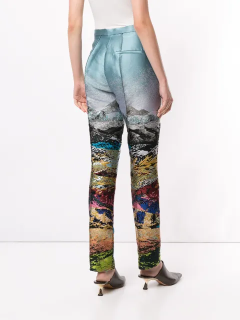 Mary Katrantzou Embroidered Print Trousers - Farfetch