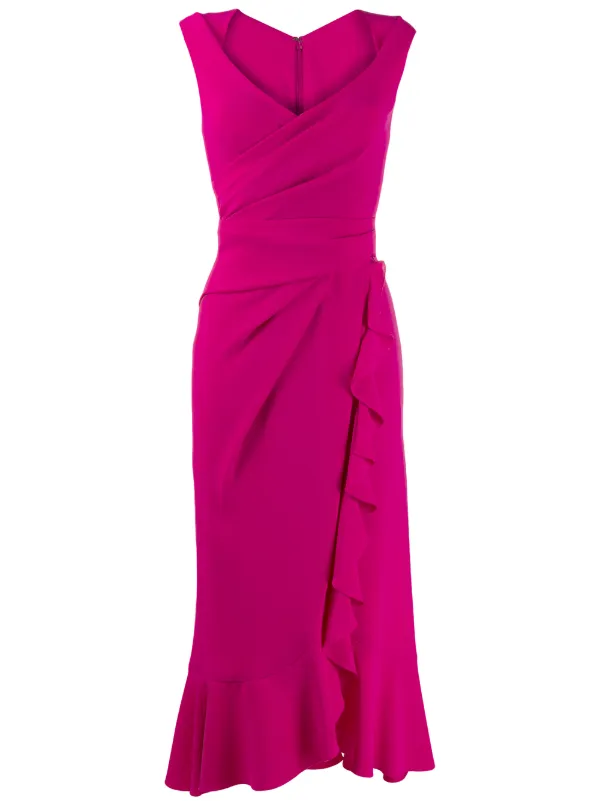 talbot runhof midi dress