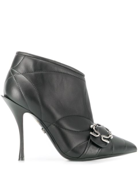 Dolce & Gabbana quilted buckled leather booties Women