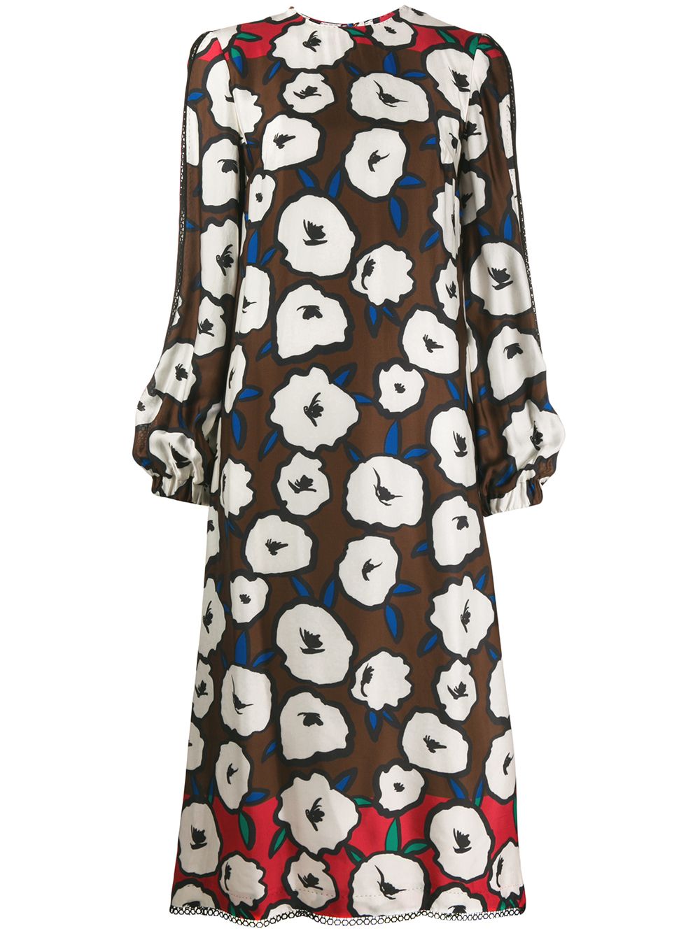 Talbot Runhof Printed Midi Dress In Black