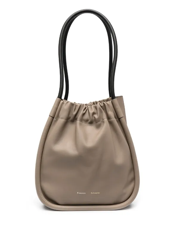 Proenza Schouler Small Ruched Leather Tote - Light Taupe