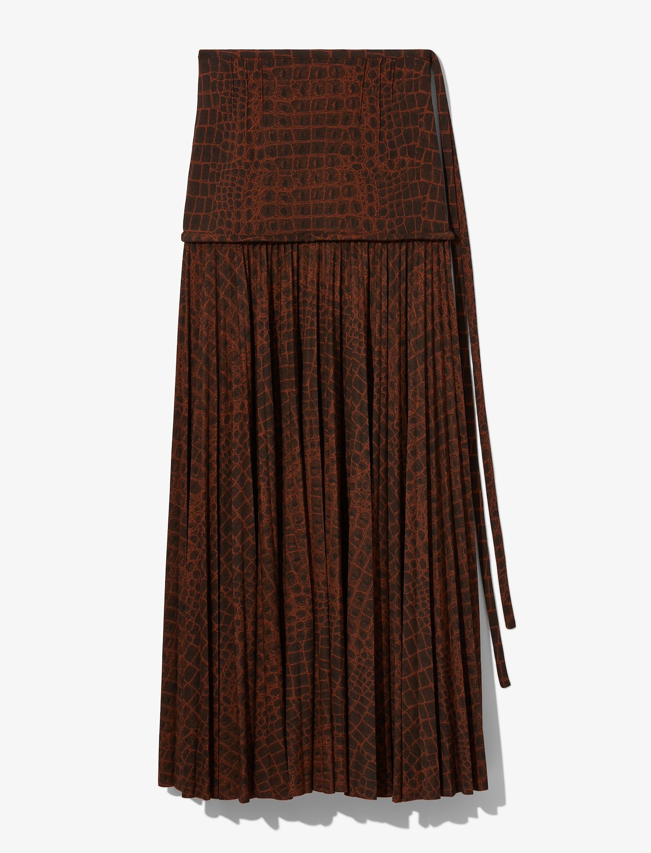 Croc Print Matte Jersey Skirt #4