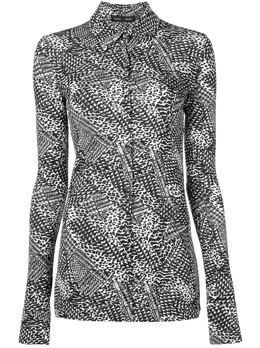 

Proenza Schouler camisa con motivo animal print - Negro