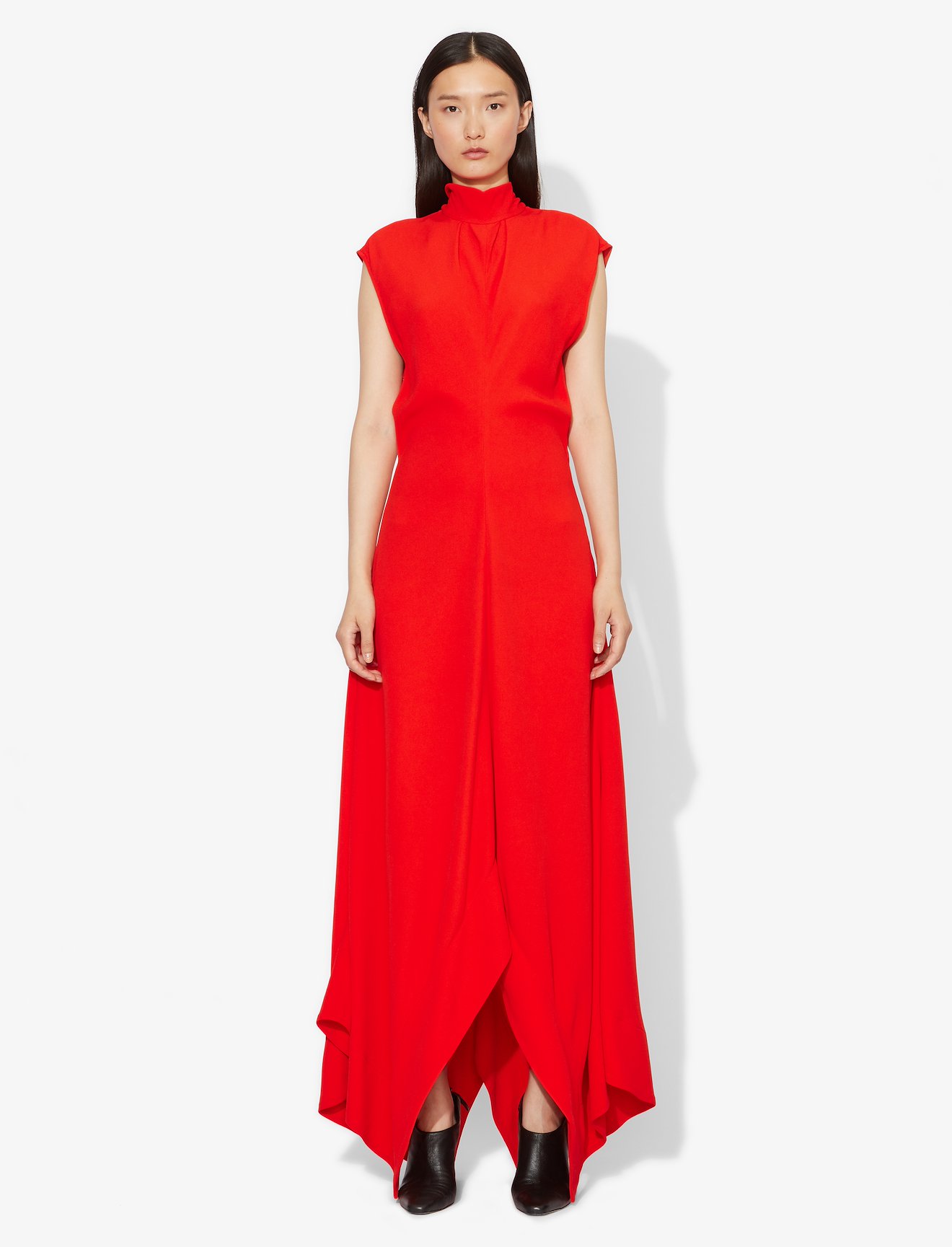 Crepe Mock Neck Dress #1