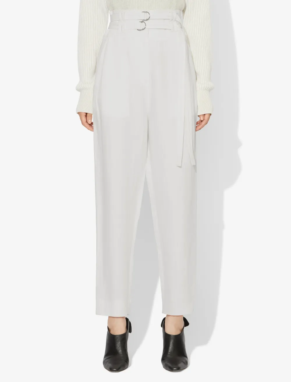 Image of Proenza Schouler Belted Tapered Pants off white