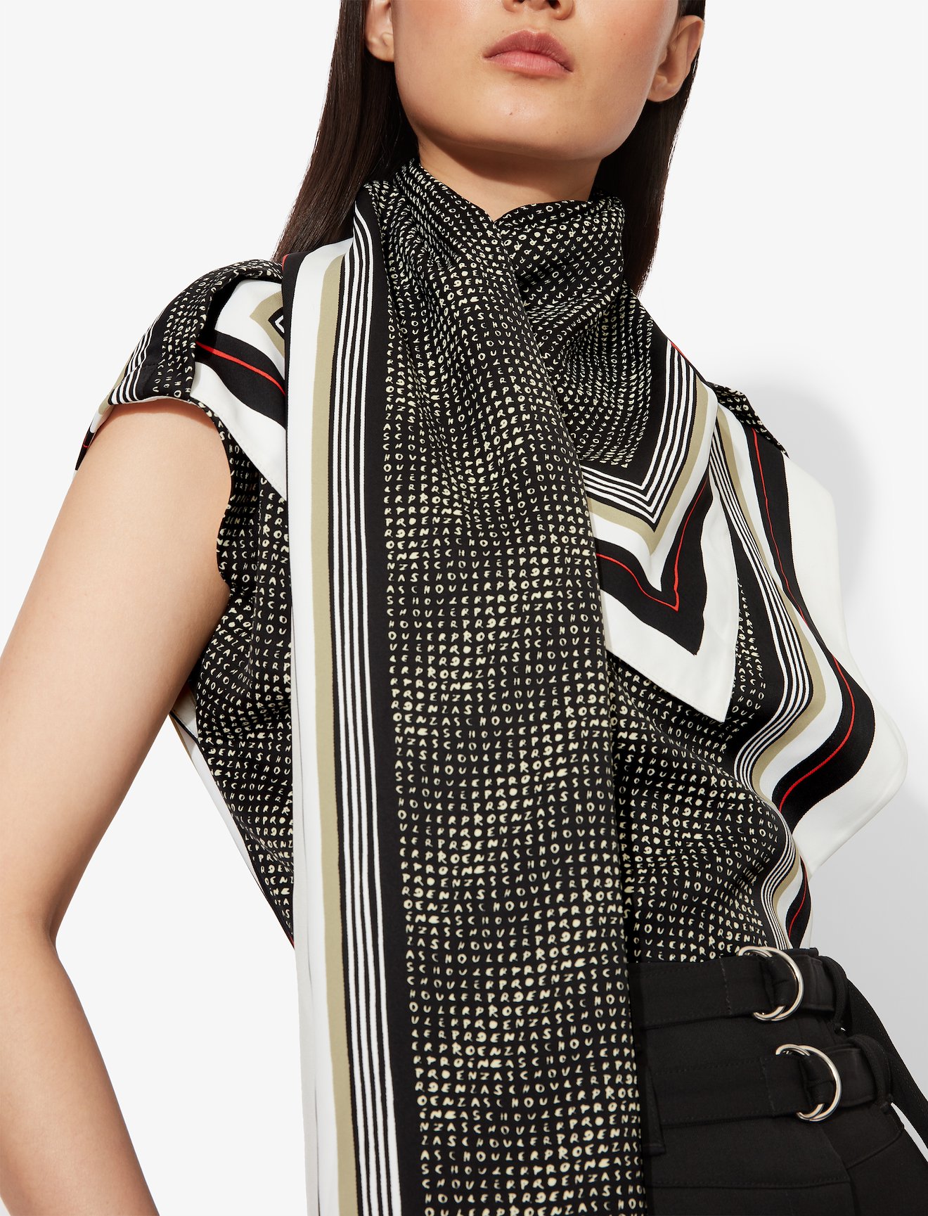 Logo Print Scarf Top #3