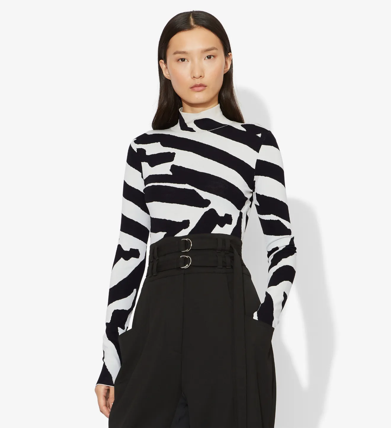 Abstract Animal Print Jacquard Long 