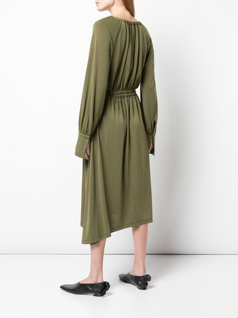 Shop Proenza Schouler White Label Matte Jersey Long Sleeve Dress In Green