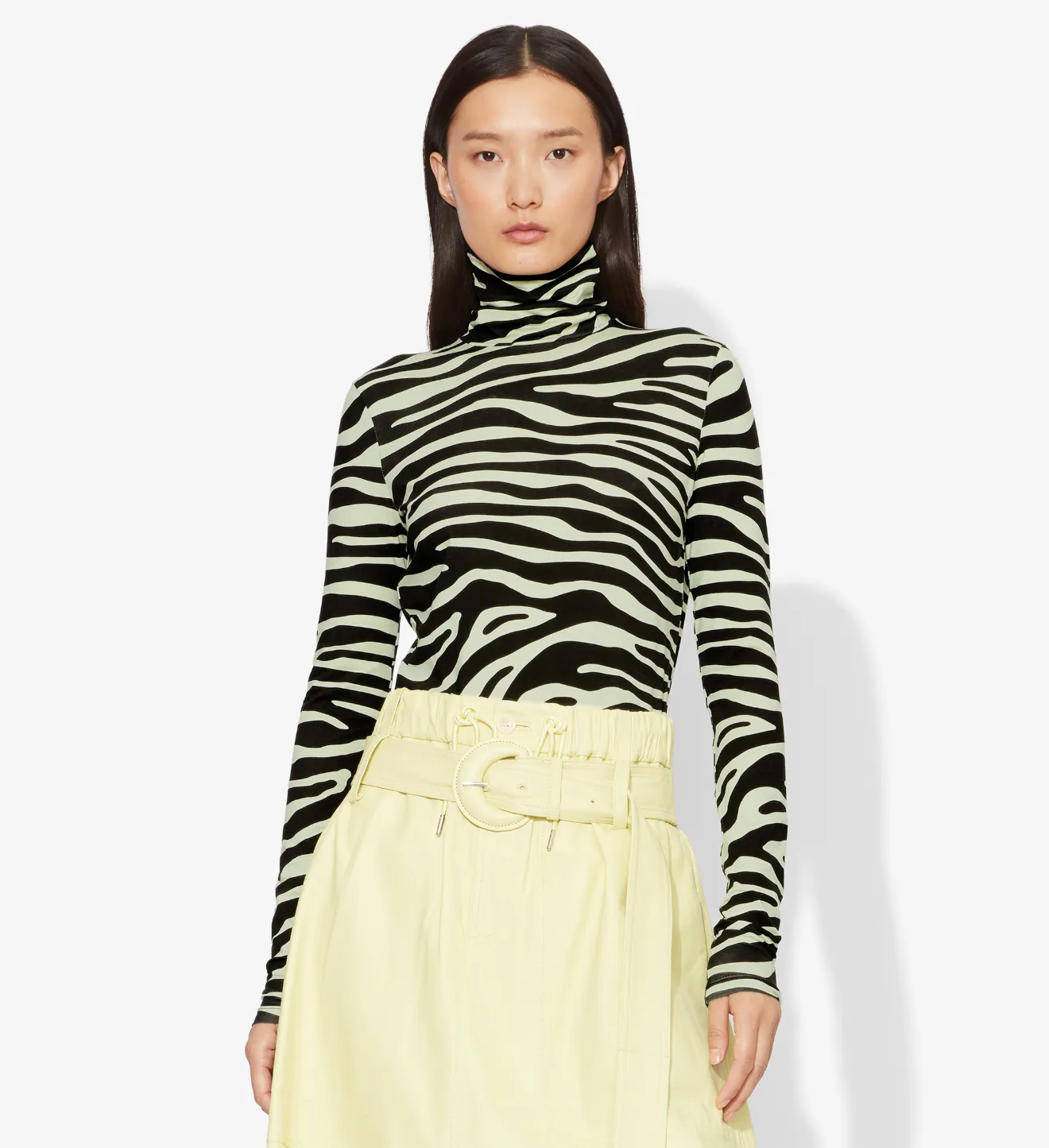 Zebra Print Jersey Long Sleeve 