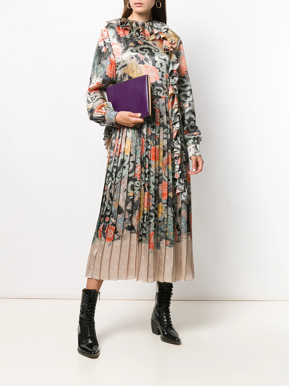 Valentino Garavani Jurk met oriëntaalse print - Beige