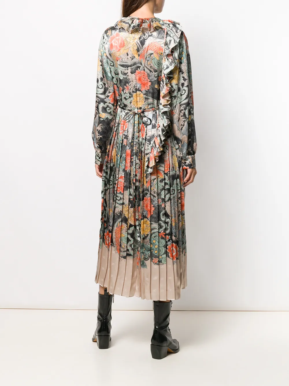 Valentino Garavani Jurk met oriëntaalse print Beige