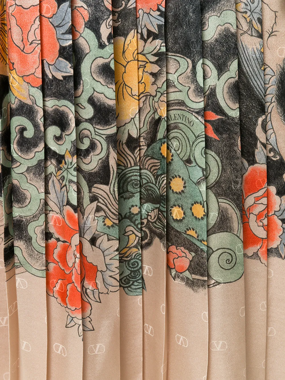 Valentino Garavani Jurk met oriëntaalse print Beige