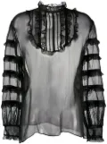 Valentino Garavani sheer organza blouse - Black