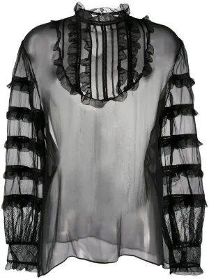 sheer organza blouse by Valentino, available on farfetch.com for $2864 Heidi Klum Top SIMILAR PRODUCT