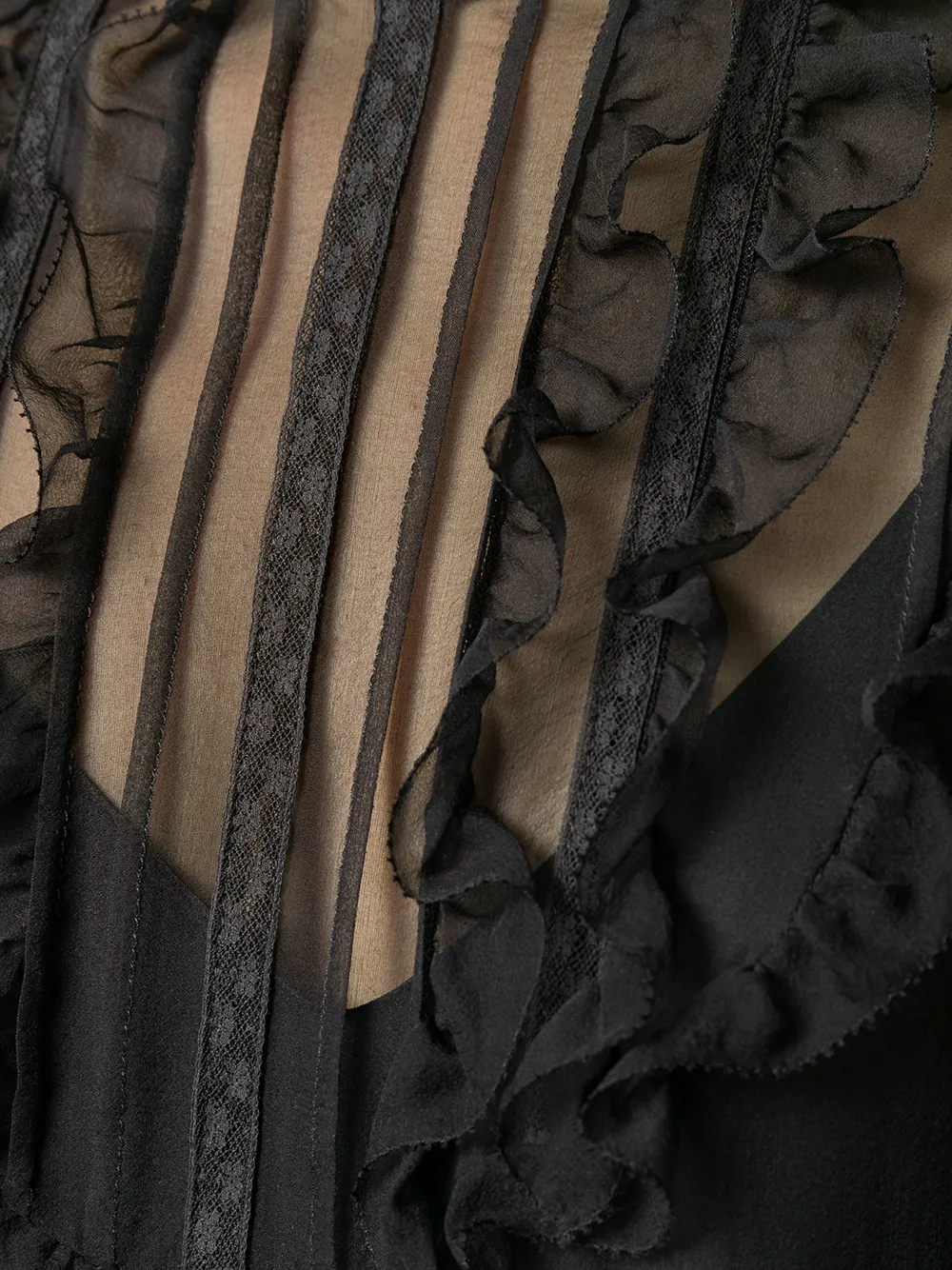 Valentino Garavani Doorzichtige blouse Zwart