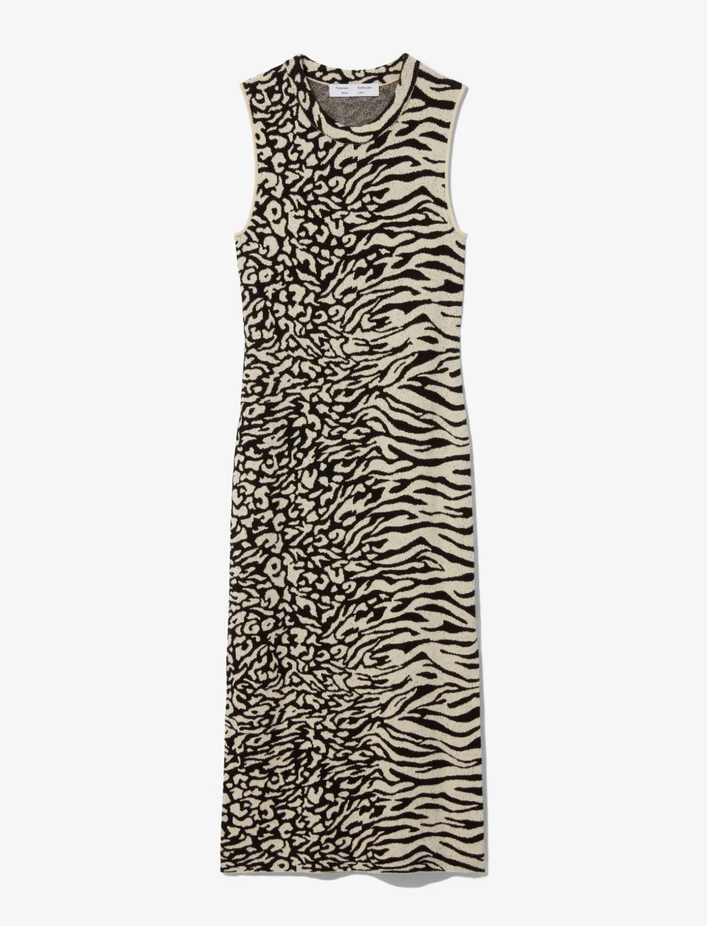 Image of Proenza Schouler White Label Animal Jacquard Sleeveless Dress ecru/black XS