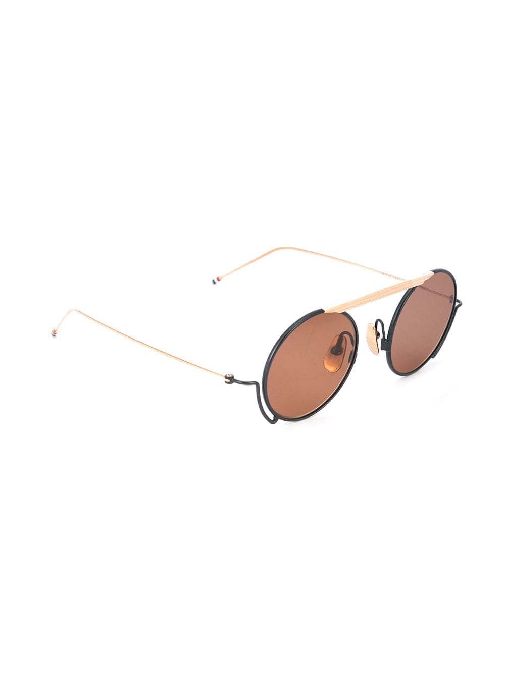 Thom Browne Eyewear Zonnebril met rond montuur - Goud