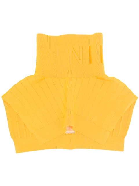 Nina Ricci turtleneck ribbed scarf