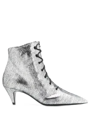 Saint laurent kiki sales lace up booties