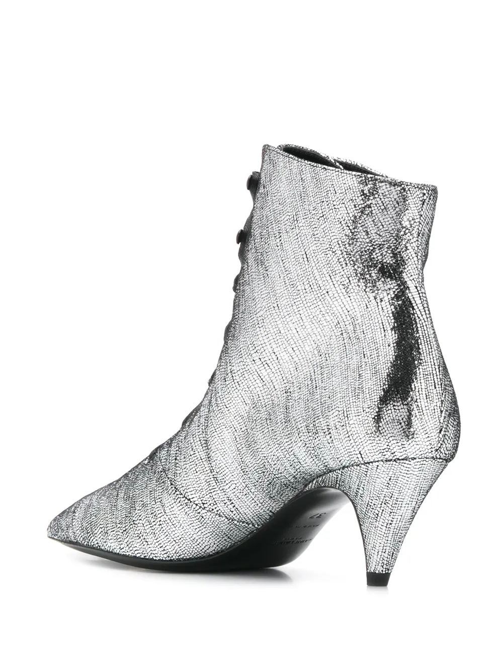 Saint Laurent Kiki Boots in Silver, view 3