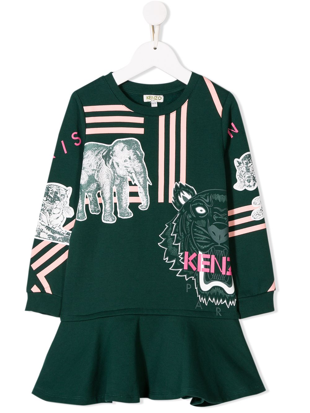 фото Kenzo Kids платье с принтом и баской