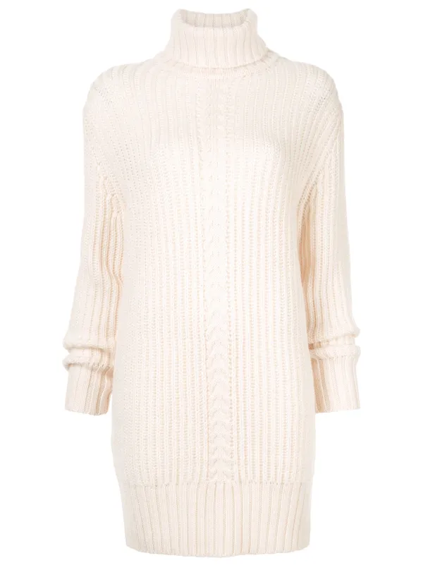 calvin klein roll neck sweater dress