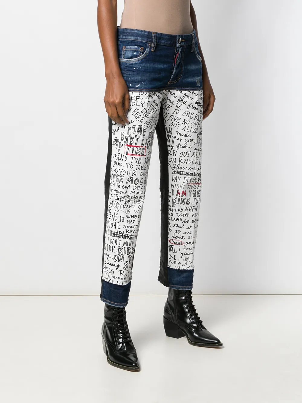 DSQUARED2 Jeans met handschrift print Blauw