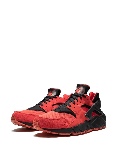 black and red huaraches mens