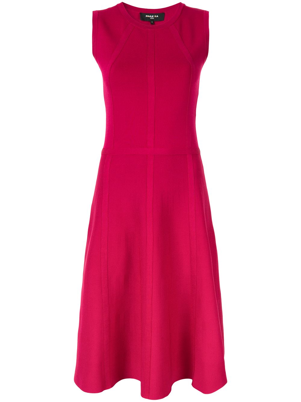 Paule Ka Flared Knit Dress In Pink