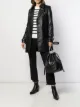 الصورة 2 من Saint Laurent معطف جلد بصفي أزرار