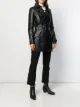 Saint Laurent معطف جلد بصفي أزرار