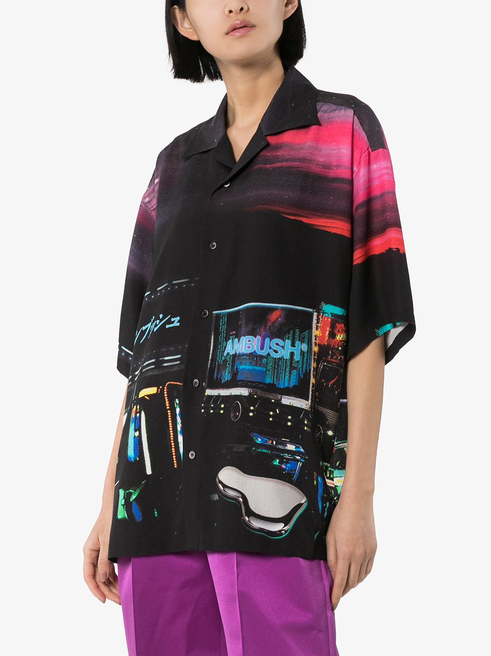 AMBUSH Dekotora Graphic Logo Print Shirt - Farfetch