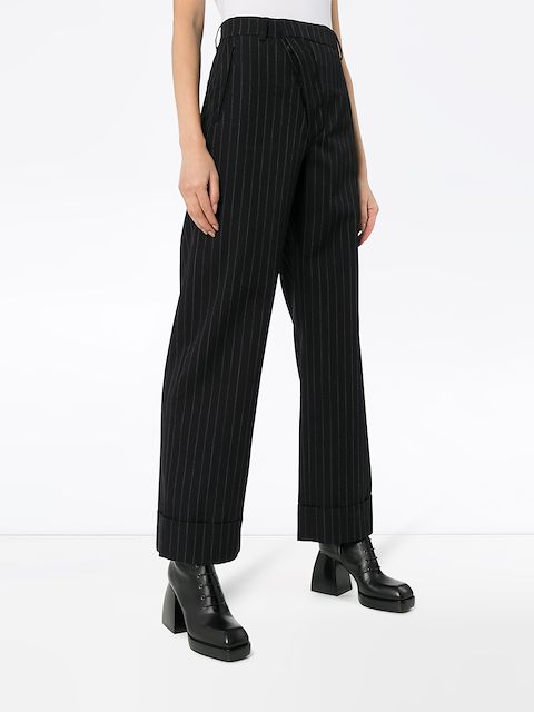 black pinstripe trousers men