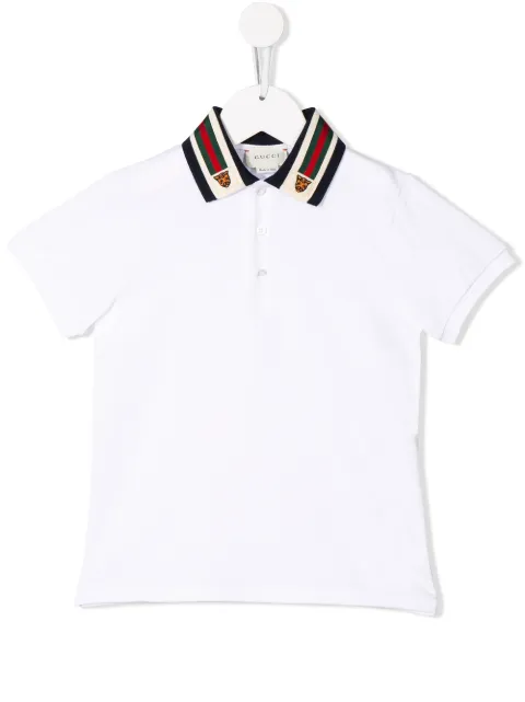 GUCCI CONTRAST COLLAR POLO SHIRT