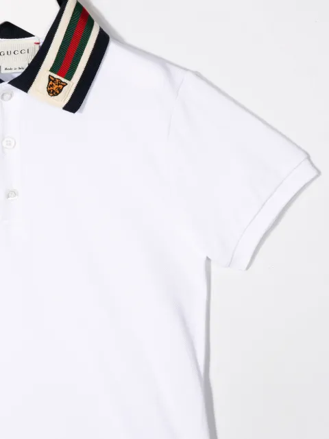 GUCCI CONTRAST COLLAR POLO SHIRT