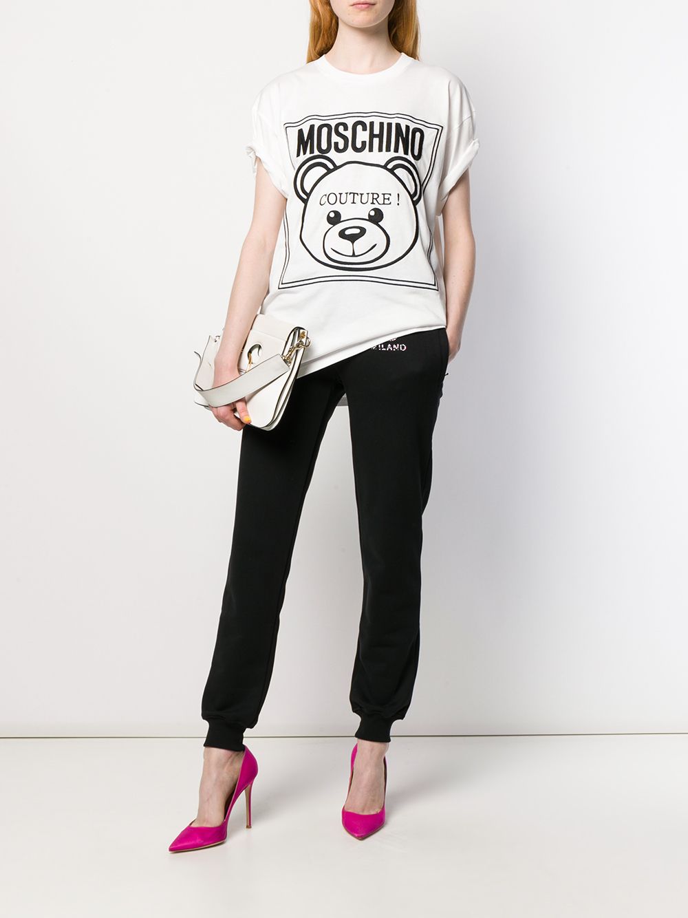 фото Moschino спортивные брюки с кристаллами