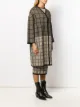 Antonio Marras check contrast panel coat