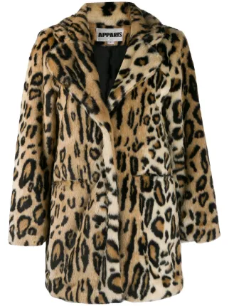 apparis margot leopard coat