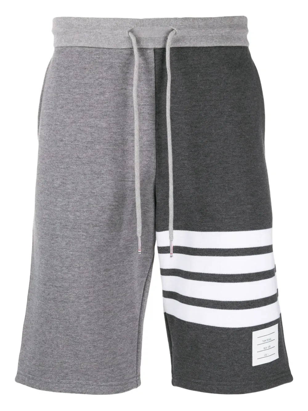 Thom Browne 4-Bar stripe tonal track shorts | Grey | Image 1