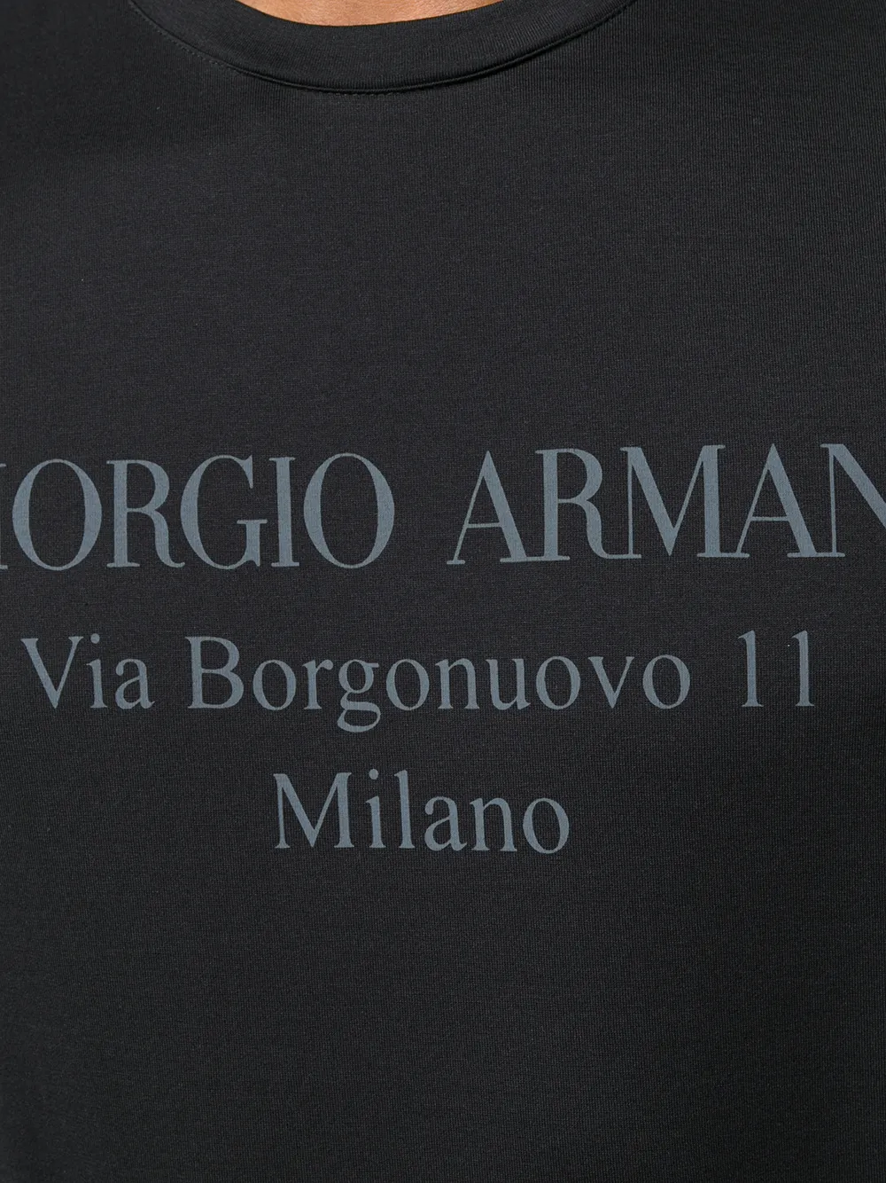Giorgio Armani T-shirt met logo Zwart